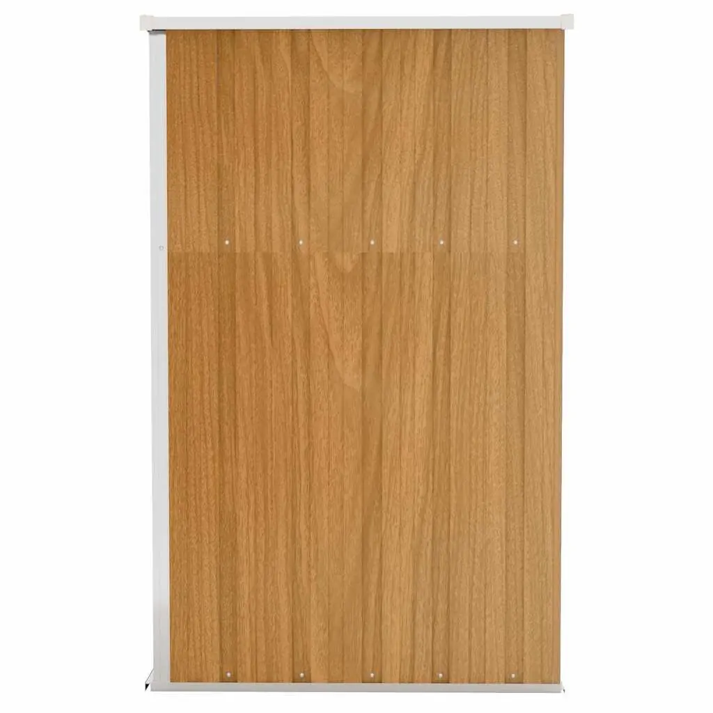 Garden Shed Galvanised Steel Wall-mounted 118W x 100D x 178H cm Brown