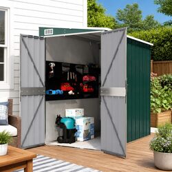 Durable Wall-mounted Garden Shed with Double Doors