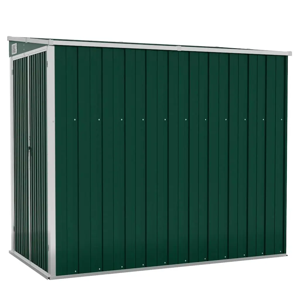 Garden Shed Steel Wall-mounted 118x194x178cm Green Double Door