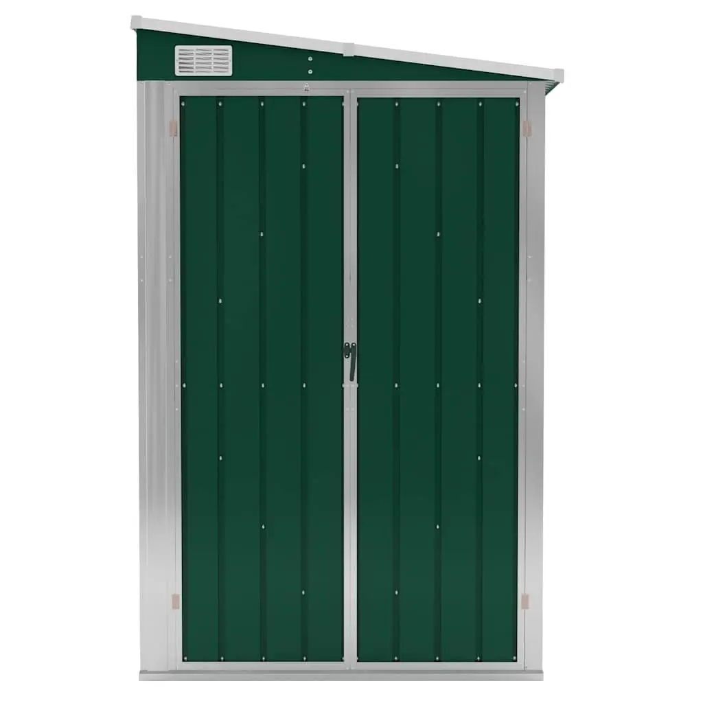 Garden Shed Steel Wall-mounted 118x194x178cm Green Double Door