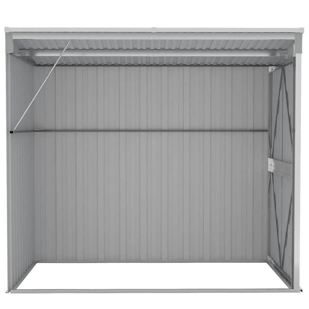 Wall-Mounted Garden Shed in Grey for Outdoor Storage