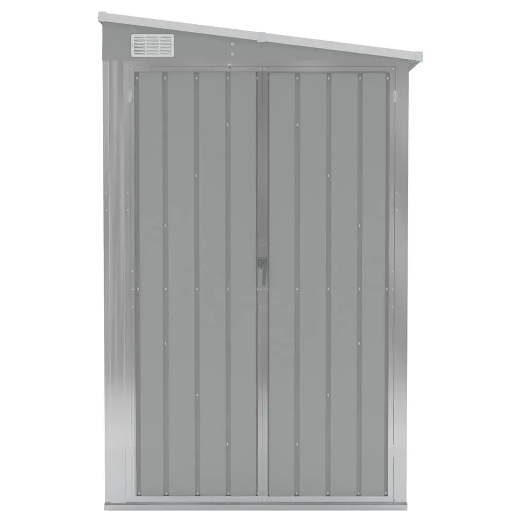 Wall-Mounted Garden Shed in Grey for Outdoor Storage