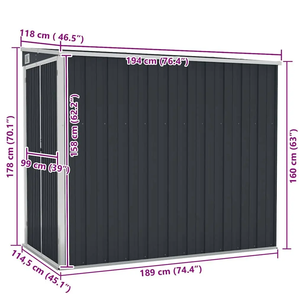 Wall-Mounted Garden Shed with Double Doors
