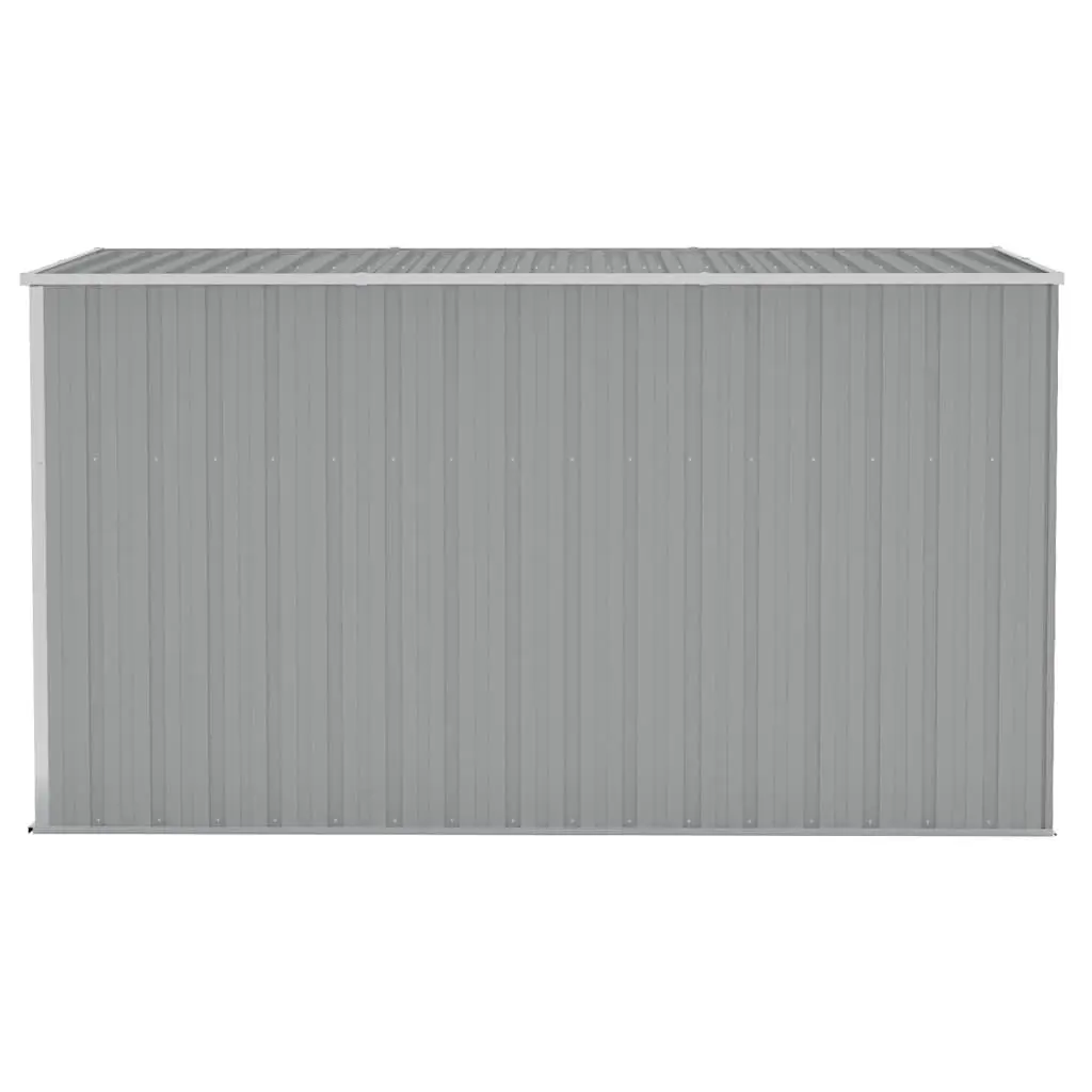 Garden Shed Galvanised Steel Wall-mounted Grey Double Door
