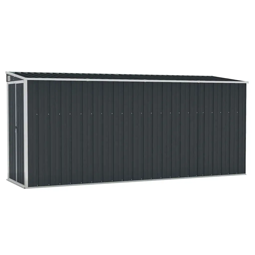 Garden Shed Steel Wall-mounted Anthracite Double Doors 118 x 382 x 178 cm