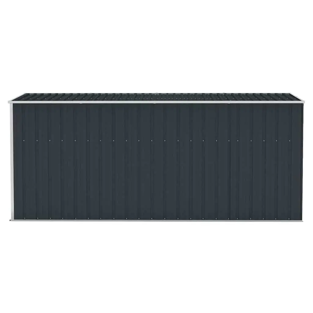 Garden Shed Steel Wall-mounted Anthracite Double Doors 118 x 382 x 178 cm