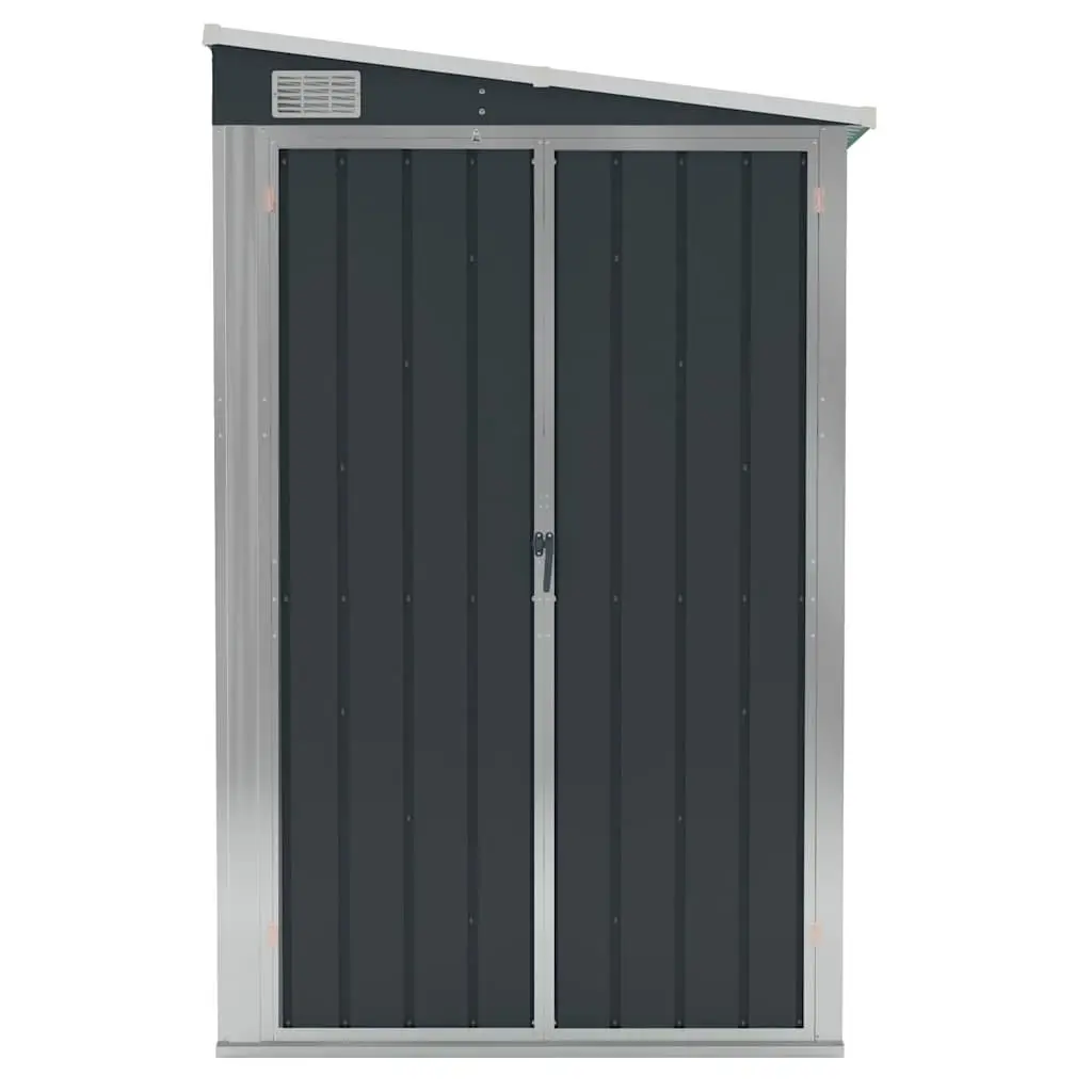 Garden Shed Steel Wall-mounted Anthracite Double Doors 118 x 382 x 178 cm