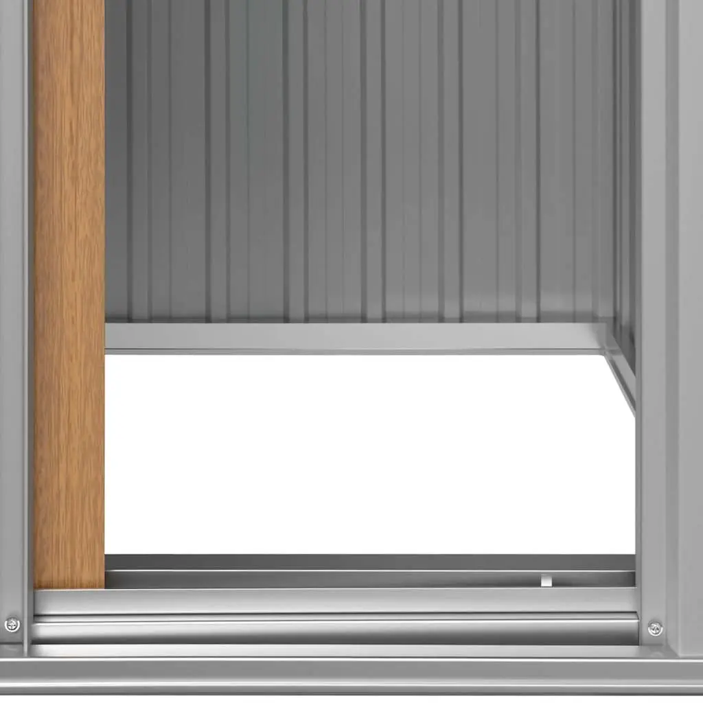Garden Shed Galvanised Steel 126 x 97.5 x 177 cm Brown