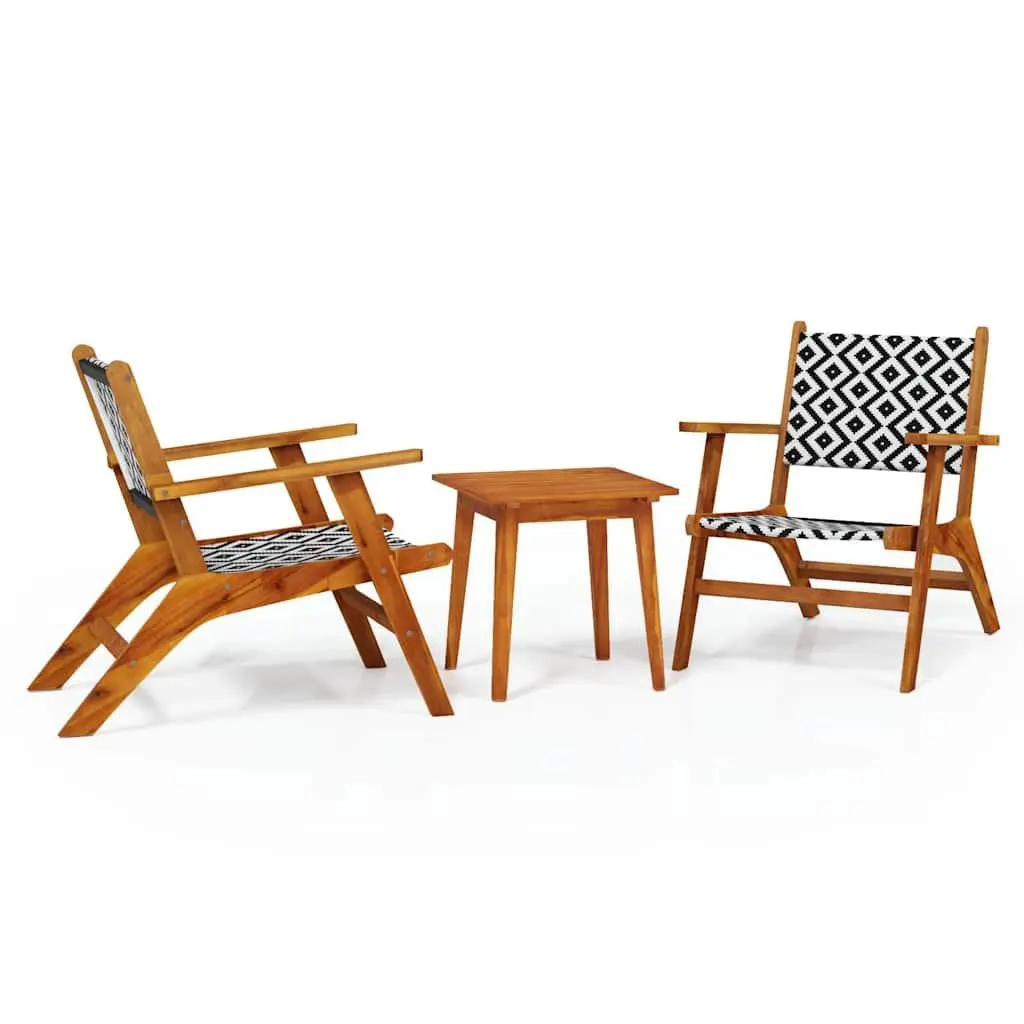 Solid Acacia Wood Bistro Set for Outdoor Spaces