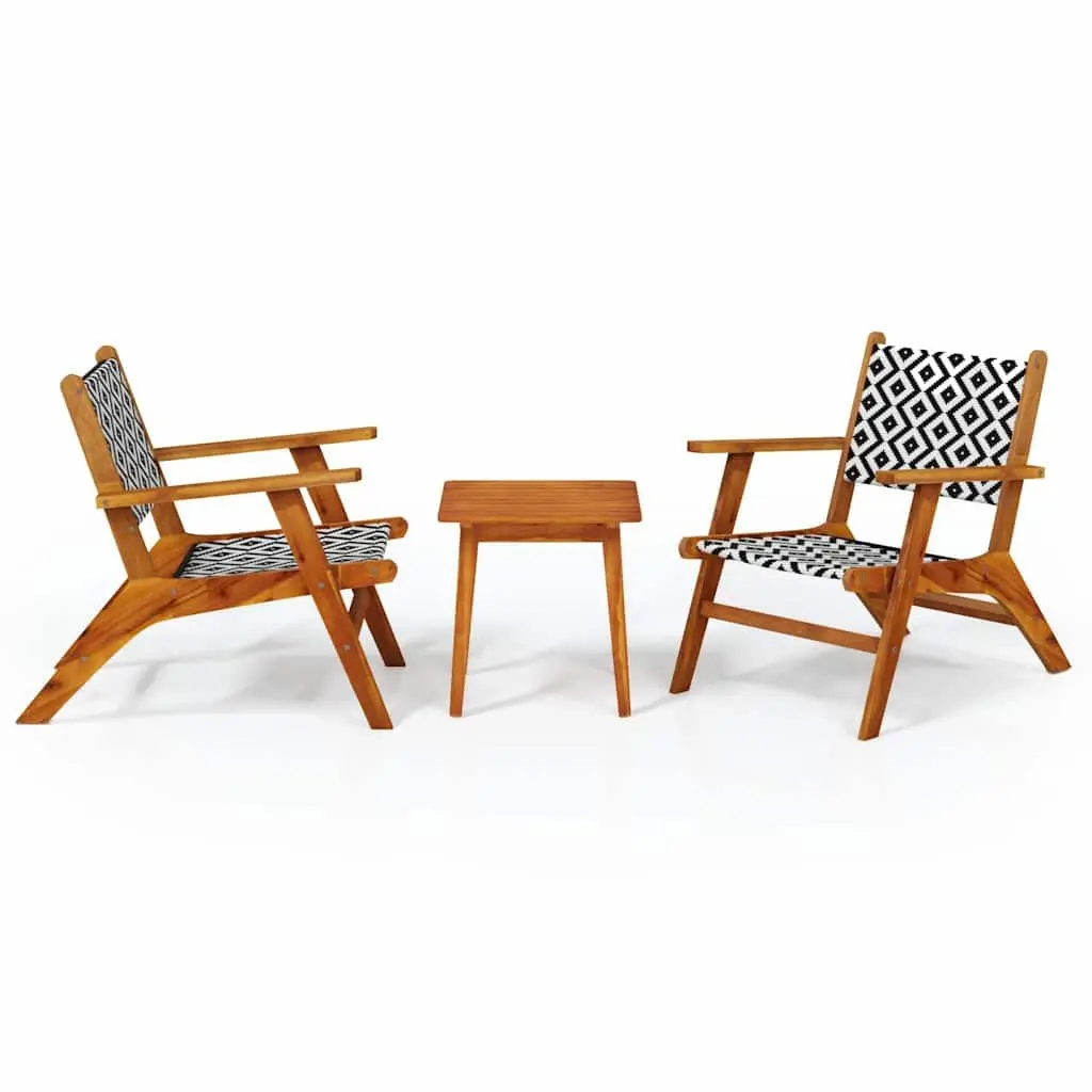 Solid Acacia Wood Bistro Set for Outdoor Spaces