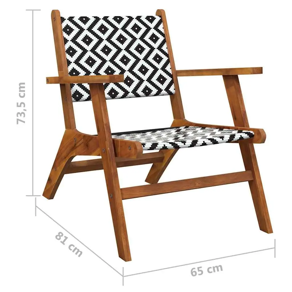 Solid Acacia Wood Bistro Set for Outdoor Spaces