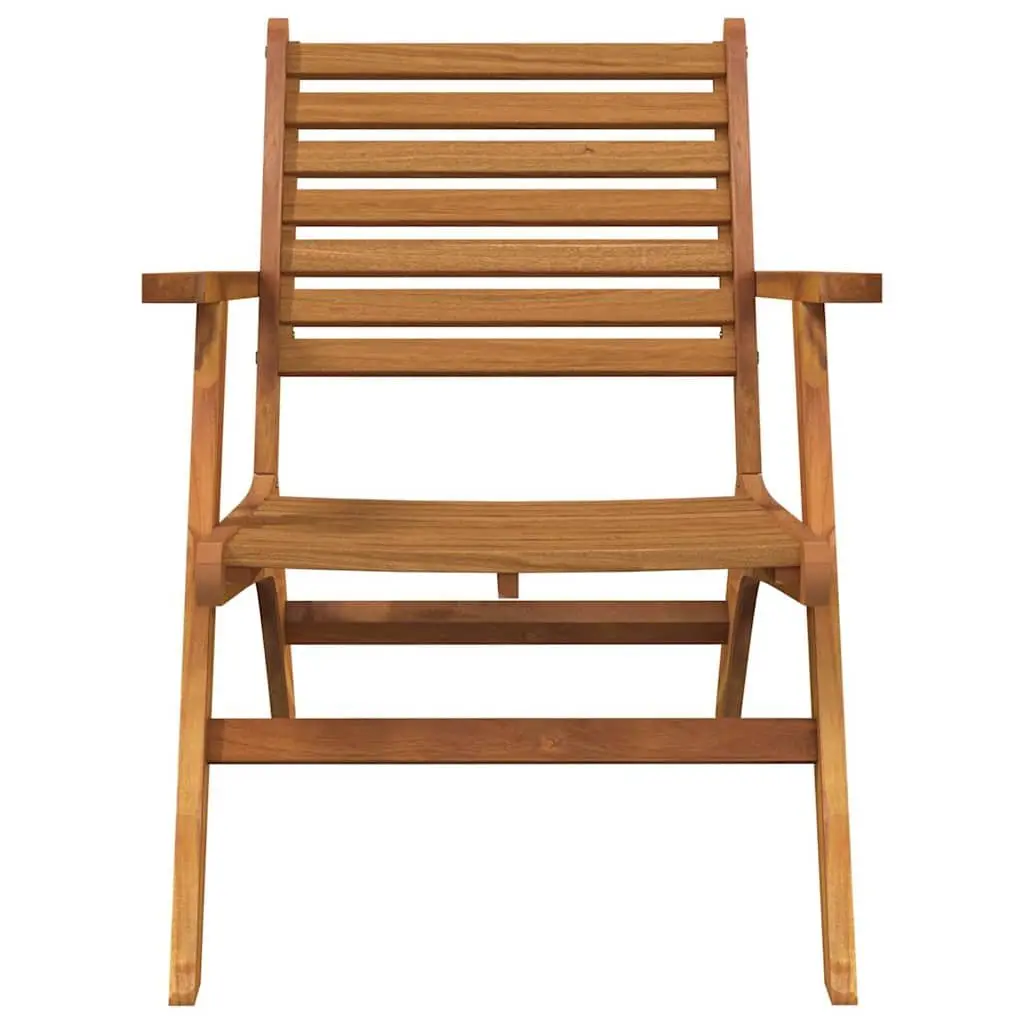 Outdoor Garden Chairs Solid Wood Acacia Brown Slatted 2 Piece Patio Lounge Seating
