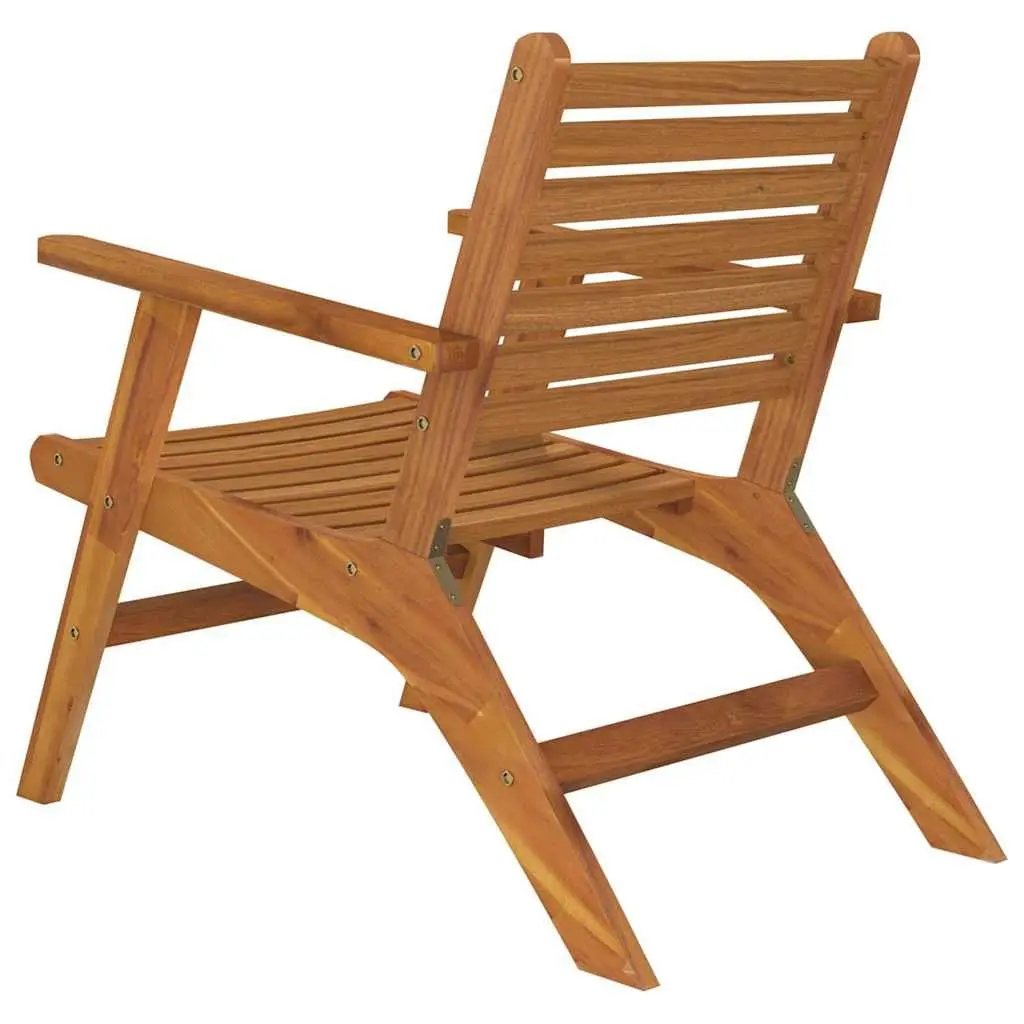 Outdoor Garden Chairs Solid Wood Acacia Brown Slatted 2 Piece Patio Lounge Seating