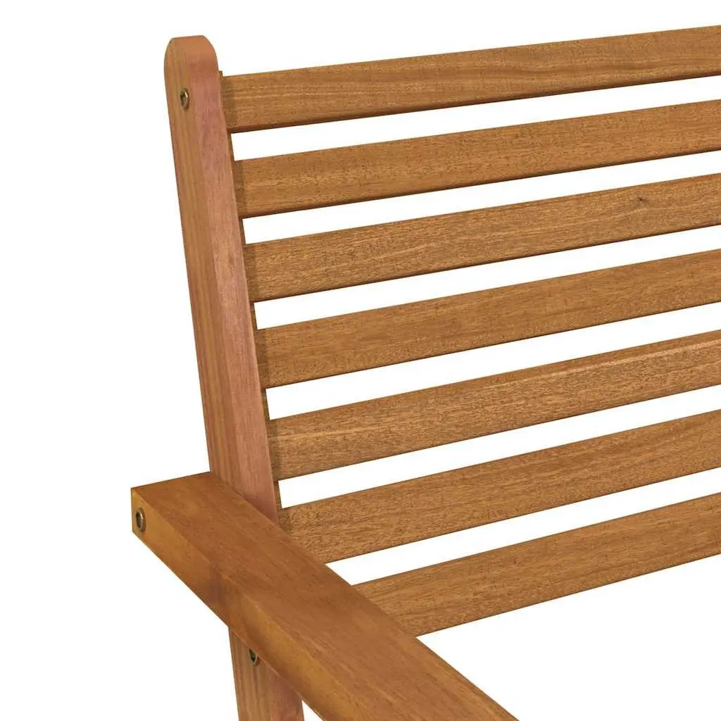 Outdoor Garden Chairs Solid Wood Acacia Brown Slatted 2 Piece Patio Lounge Seating