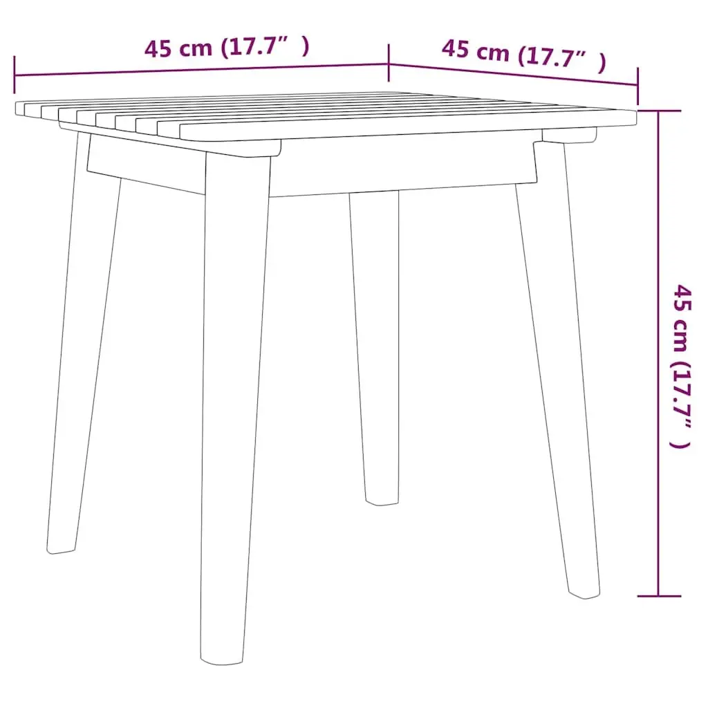 Solid Wood 3 Piece Bistro Set for Outdoor Spaces