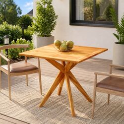 Solid Acacia Wood Garden Table 85x85 cm for Patios
