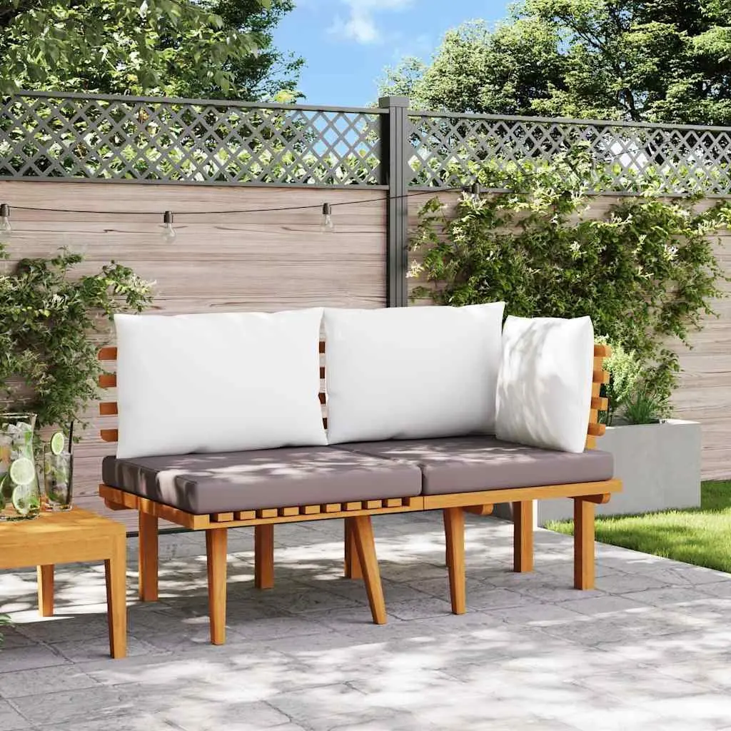 Grey Outdoor Sectional Sofa Set with Cushions