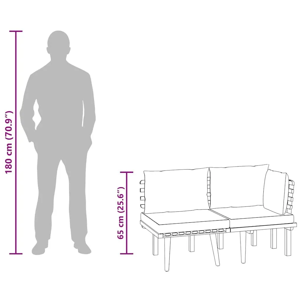 Grey Outdoor Sectional Sofa Set with Cushions