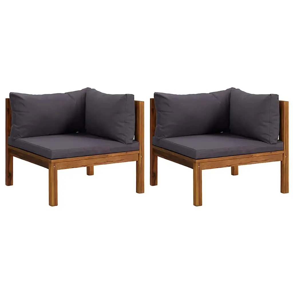 Outdoor Corner Sectional Sofa Set with Grey Cushions