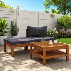 Acacia Wood Garden Lounge Set with Coffee Table