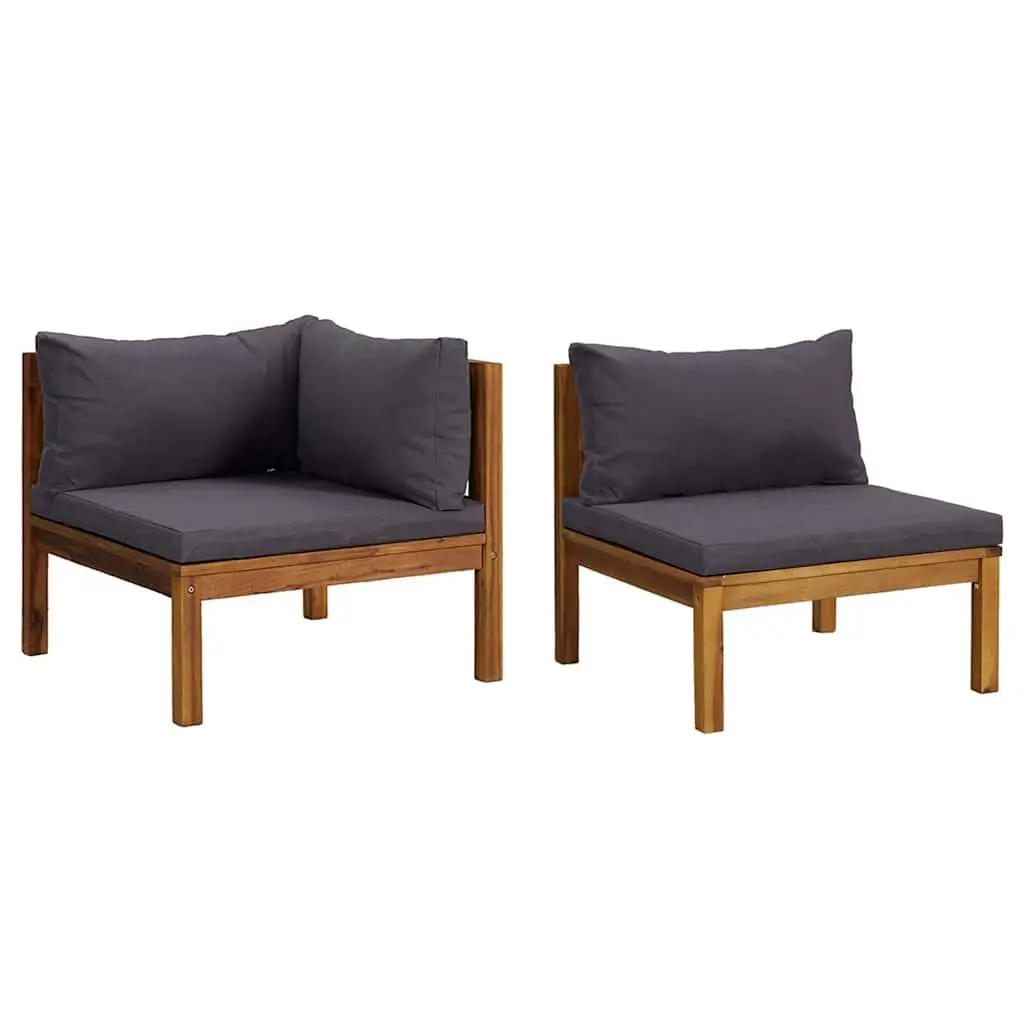 Outdoor Sectional Sofa Set with Grey Cushions