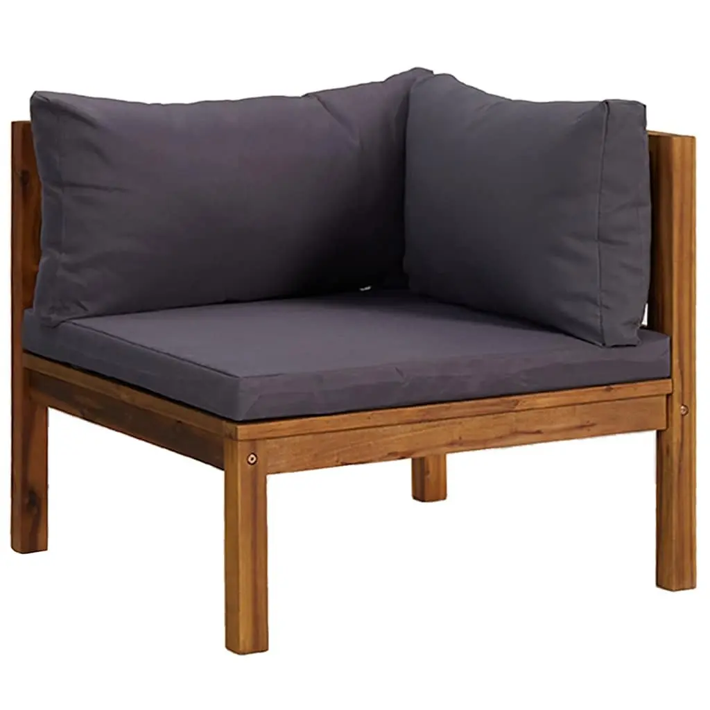 Outdoor Sectional Sofa Set with Grey Cushions