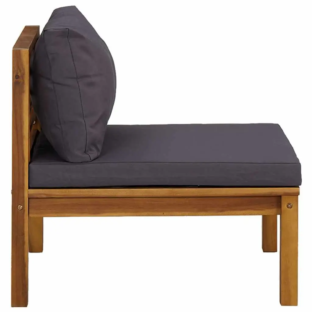 Outdoor Sectional Sofa Set with Grey Cushions