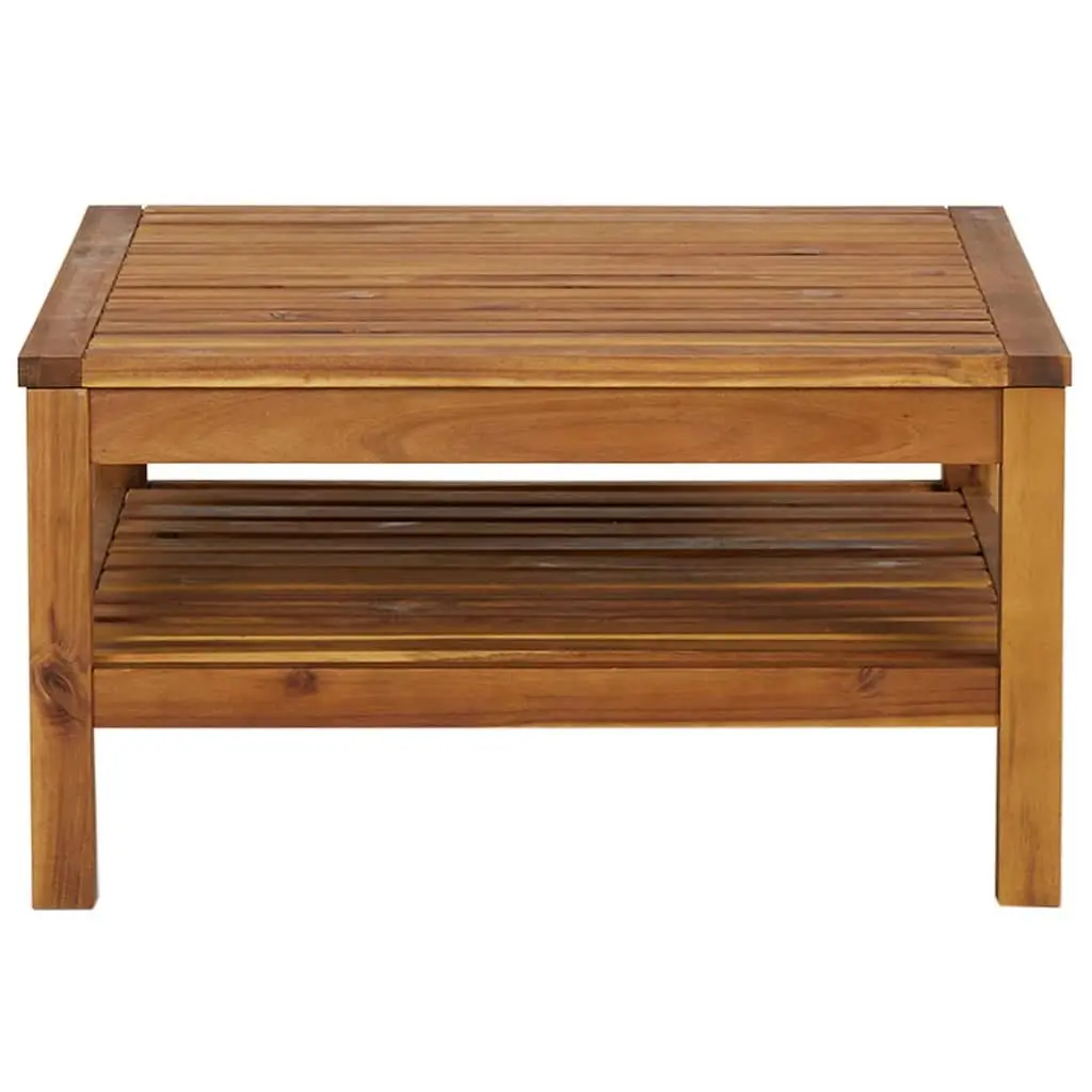 Outdoor Coffee Table Solid Acacia Wood 65x65x35cm Brown