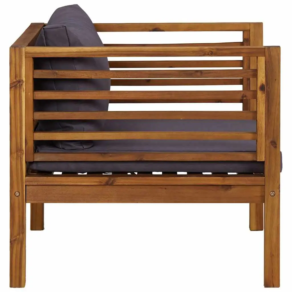 Garden Chair with Dark Grey Cushions
