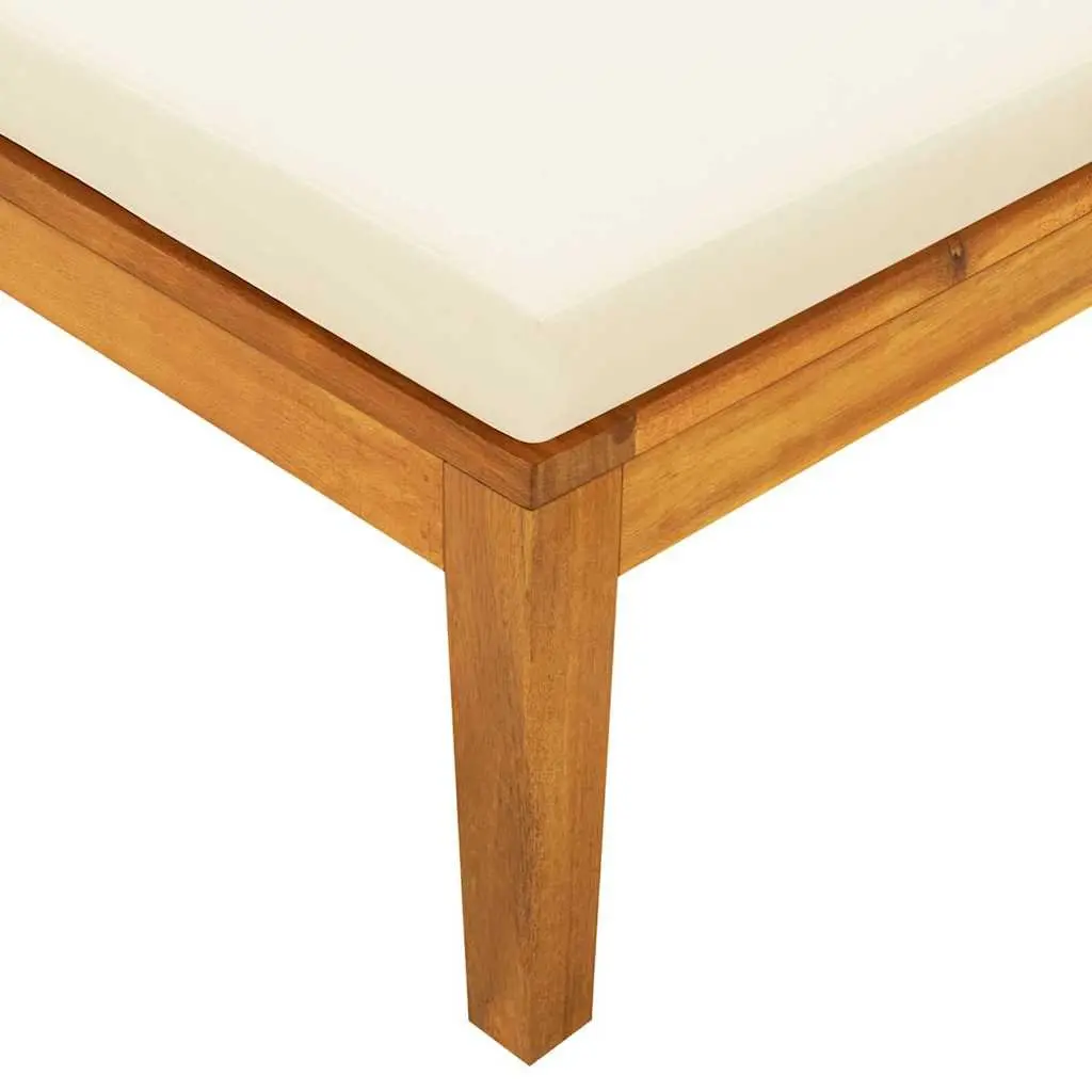 Wooden Sun Lounger with Adjustable Armrest