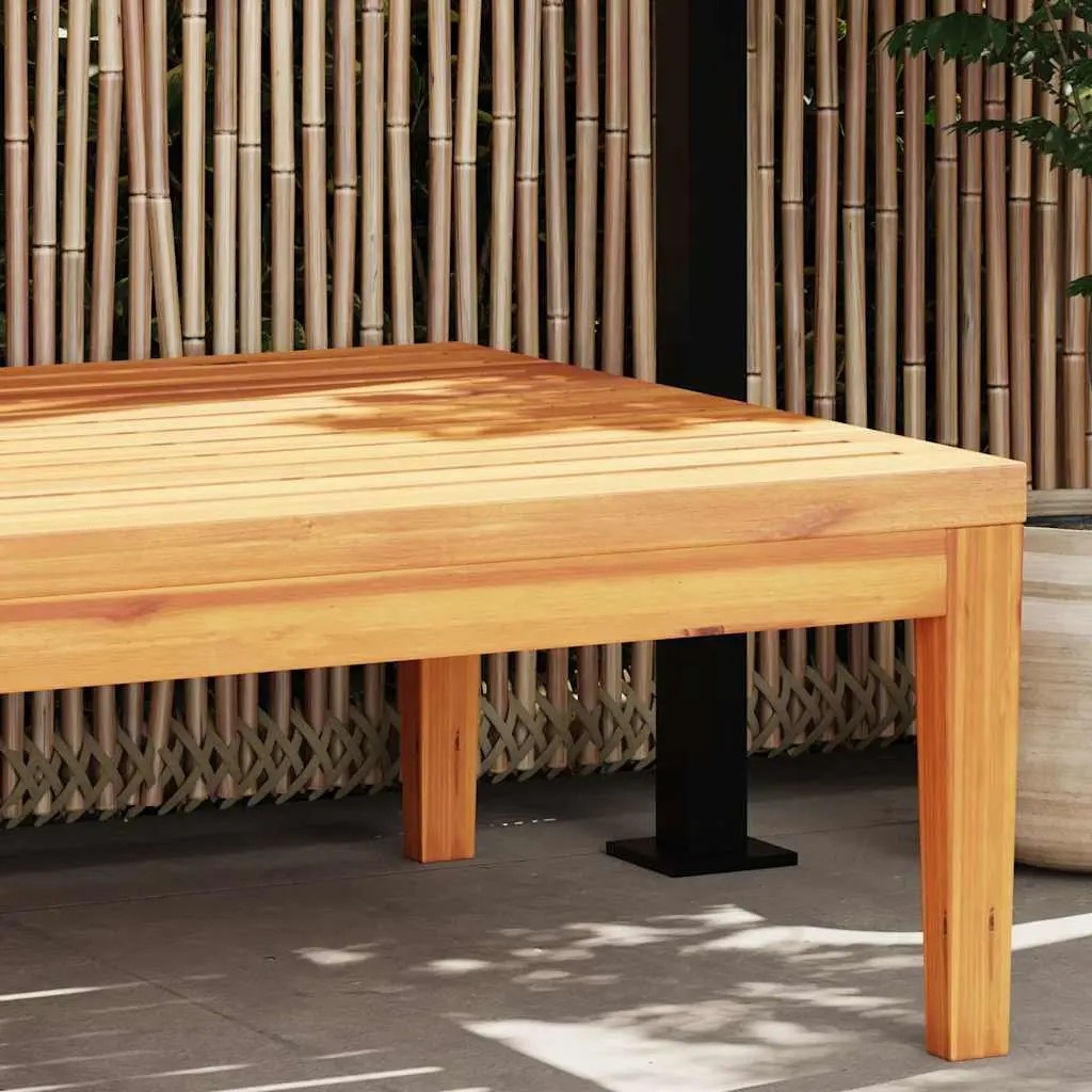 Brown Solid Acacia Wood Outdoor Garden Table 64x64x29cm