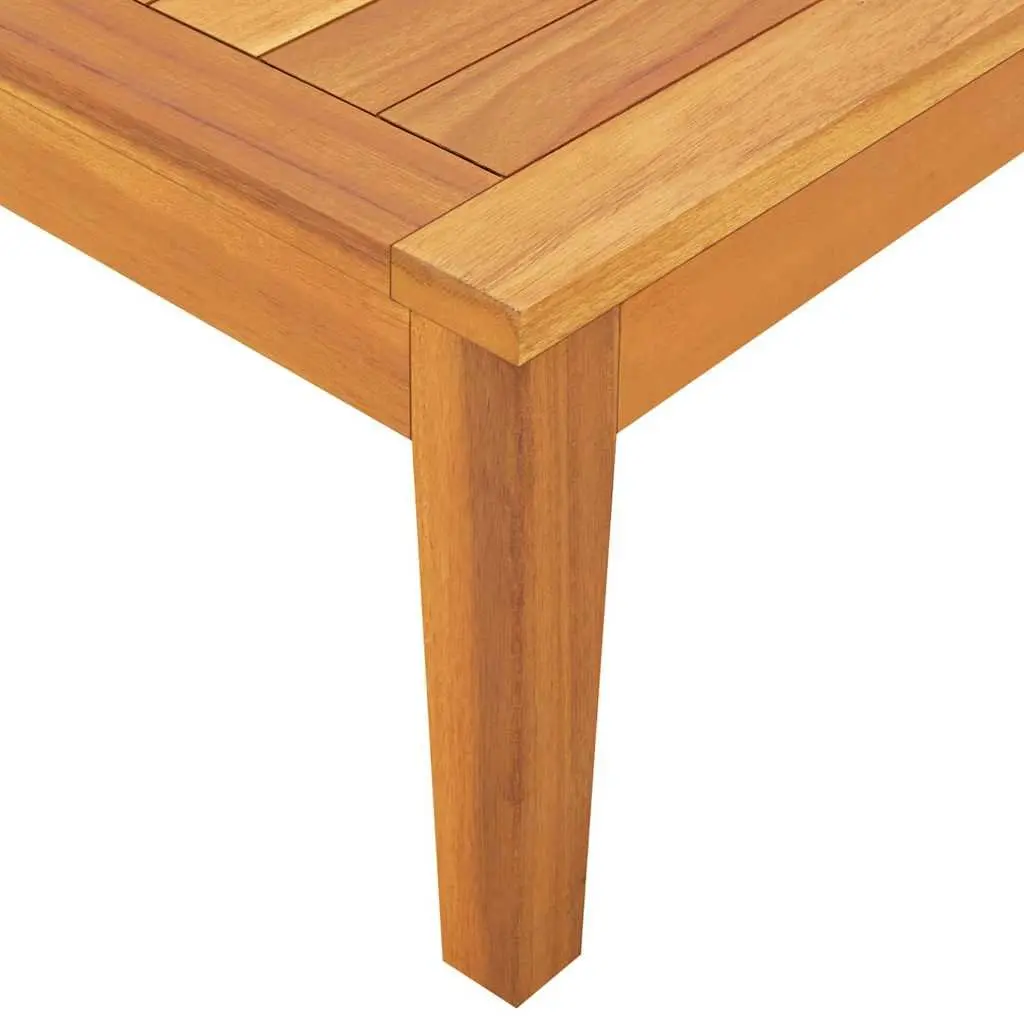 Brown Solid Acacia Wood Outdoor Garden Table 64x64x29cm