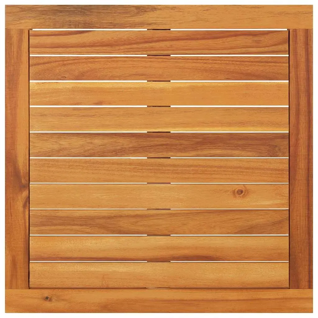 Brown Solid Acacia Wood Outdoor Garden Table 64x64x29cm