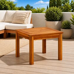Durable Solid Acacia Wood Coffee Table for Outdoor Use