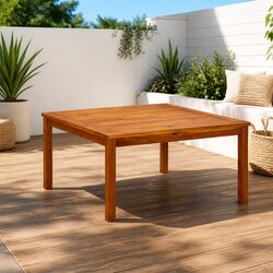 Durable Solid Acacia Wood Coffee Table for Gardens