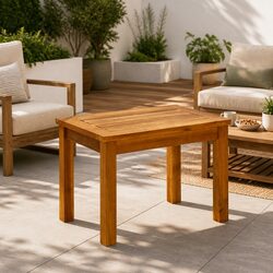 Wooden Slatted Design Outdoor Coffee Table 50x35x36 cm