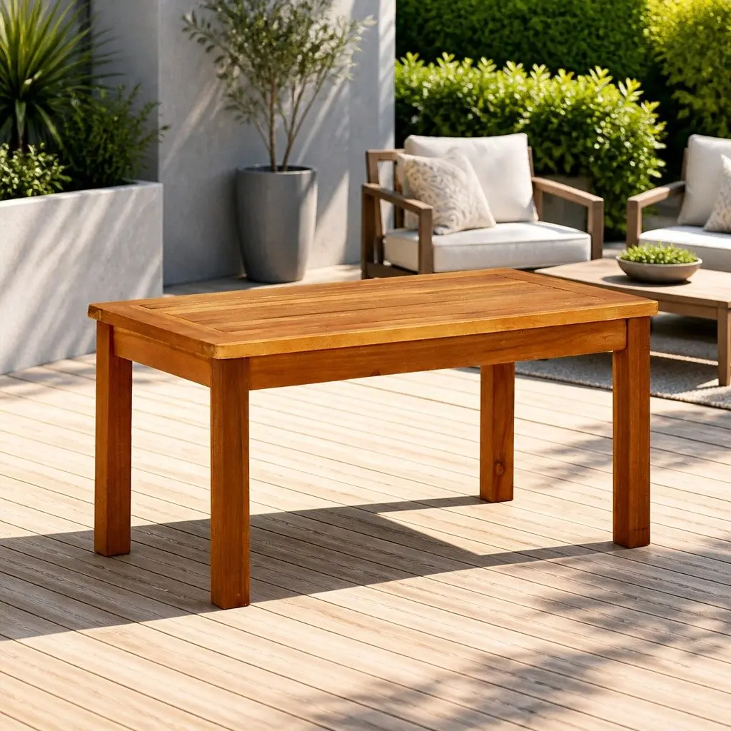 Solid Acacia Wood Outdoor Coffee Table 70x40x36 cm
