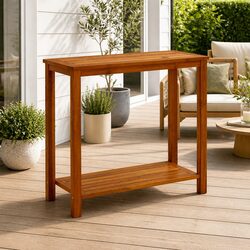 Outdoor Console Table 80x35x75cm Solid Acacia Wood
