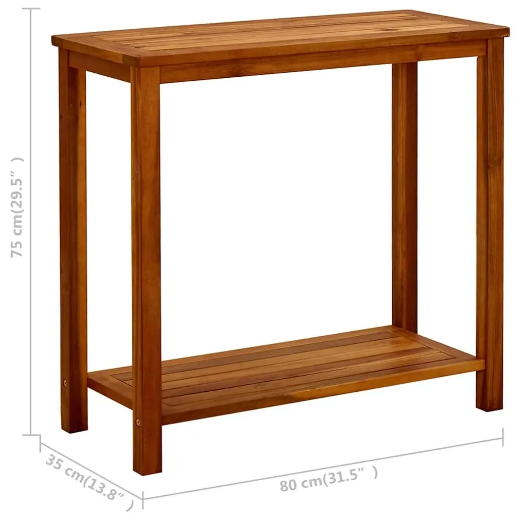 Outdoor Console Table 80x35x75cm Solid Acacia Wood