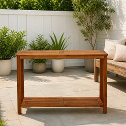 Outdoor Garden Console Table with Storage Shelf