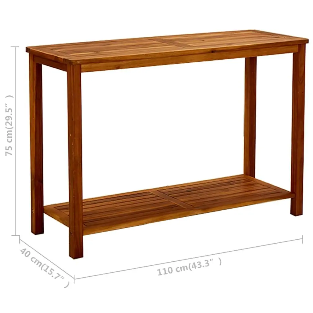 Outdoor Garden Console Table with Storage Shelf