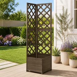 Durable Corner Trellis Planter Box for Climbing Plants