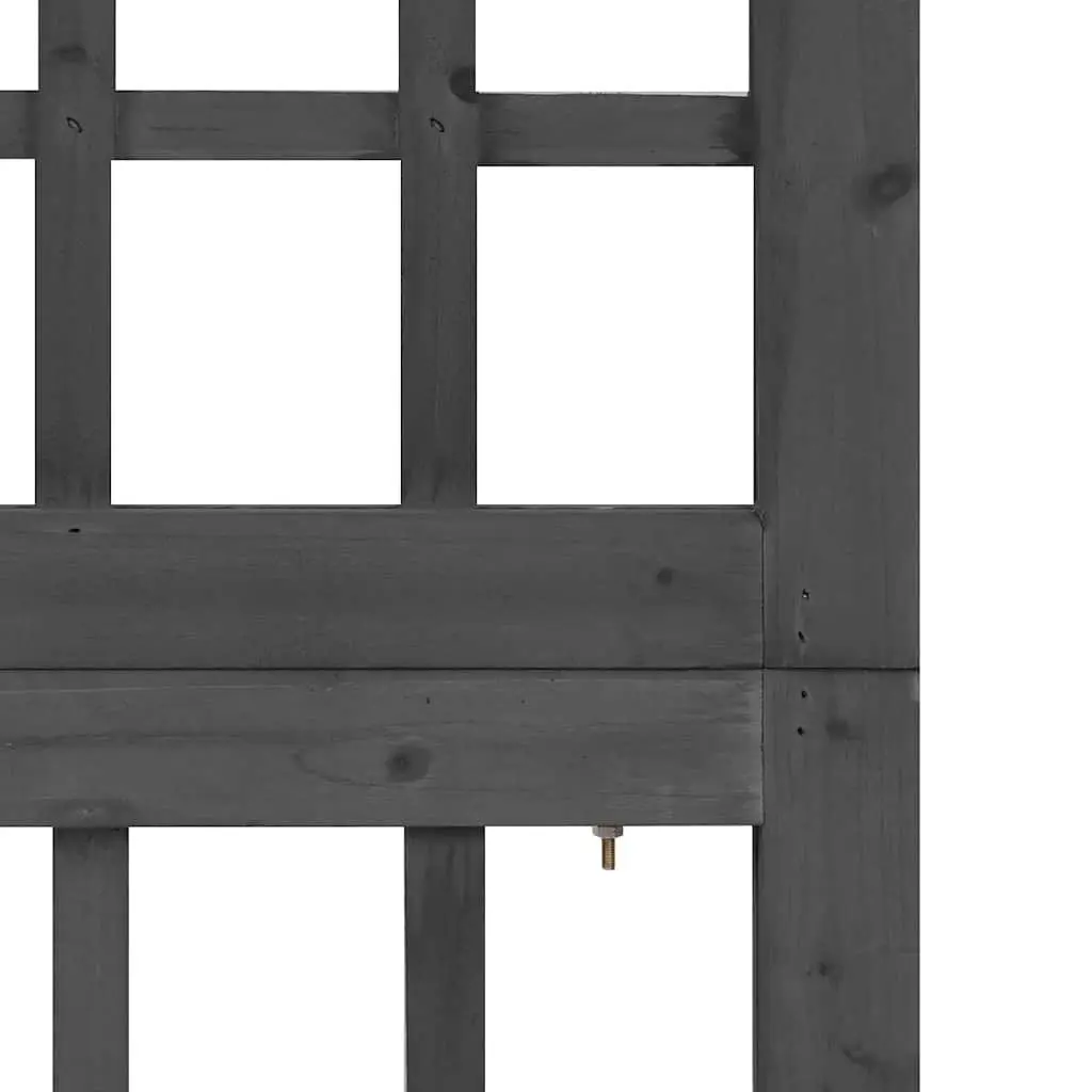3-Panel Room Divider Trellis in Black