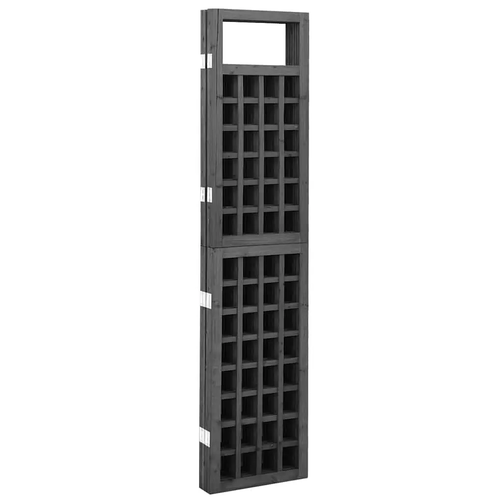 3-Panel Room Divider Trellis in Black