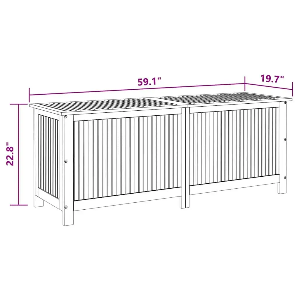 Garden Storage Box Wooden 150x50x58 cm Brown