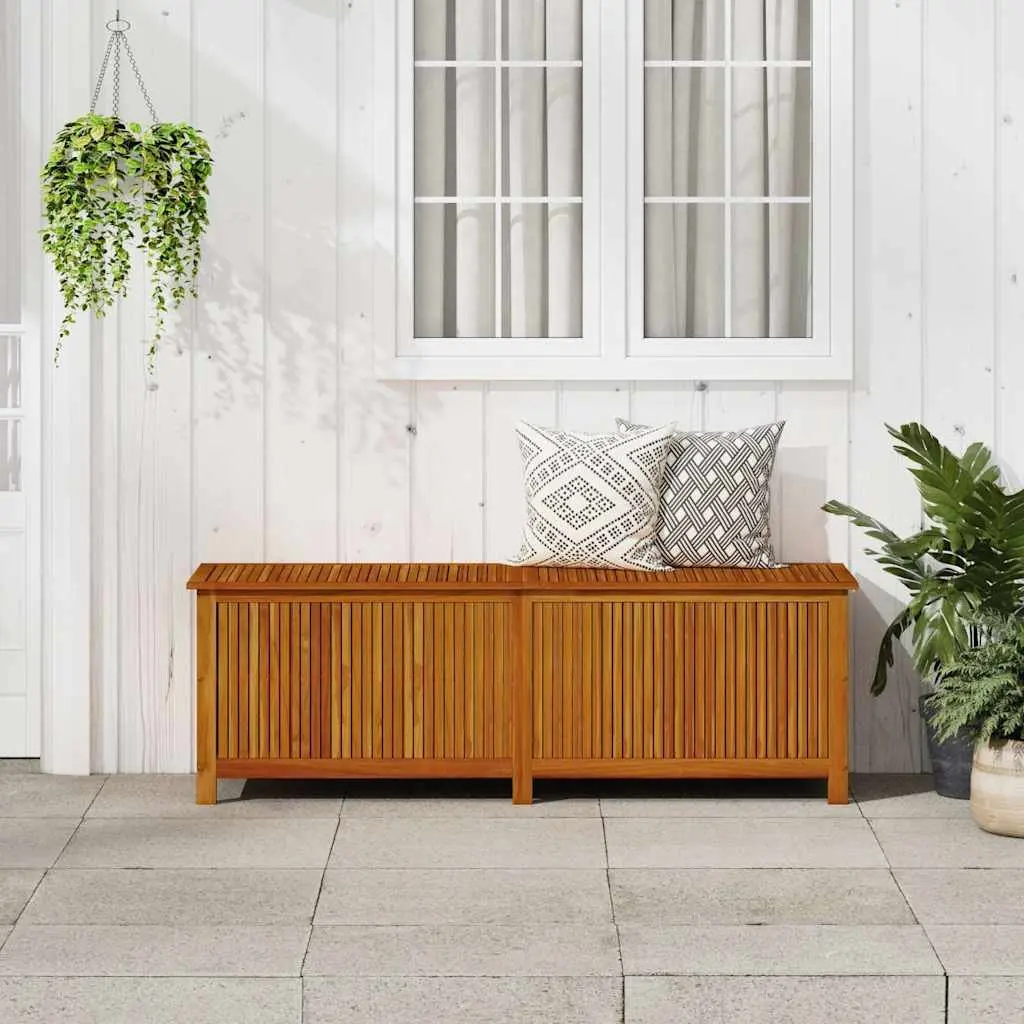Solid Wood Garden Storage Box with Water-Resistant Bag
