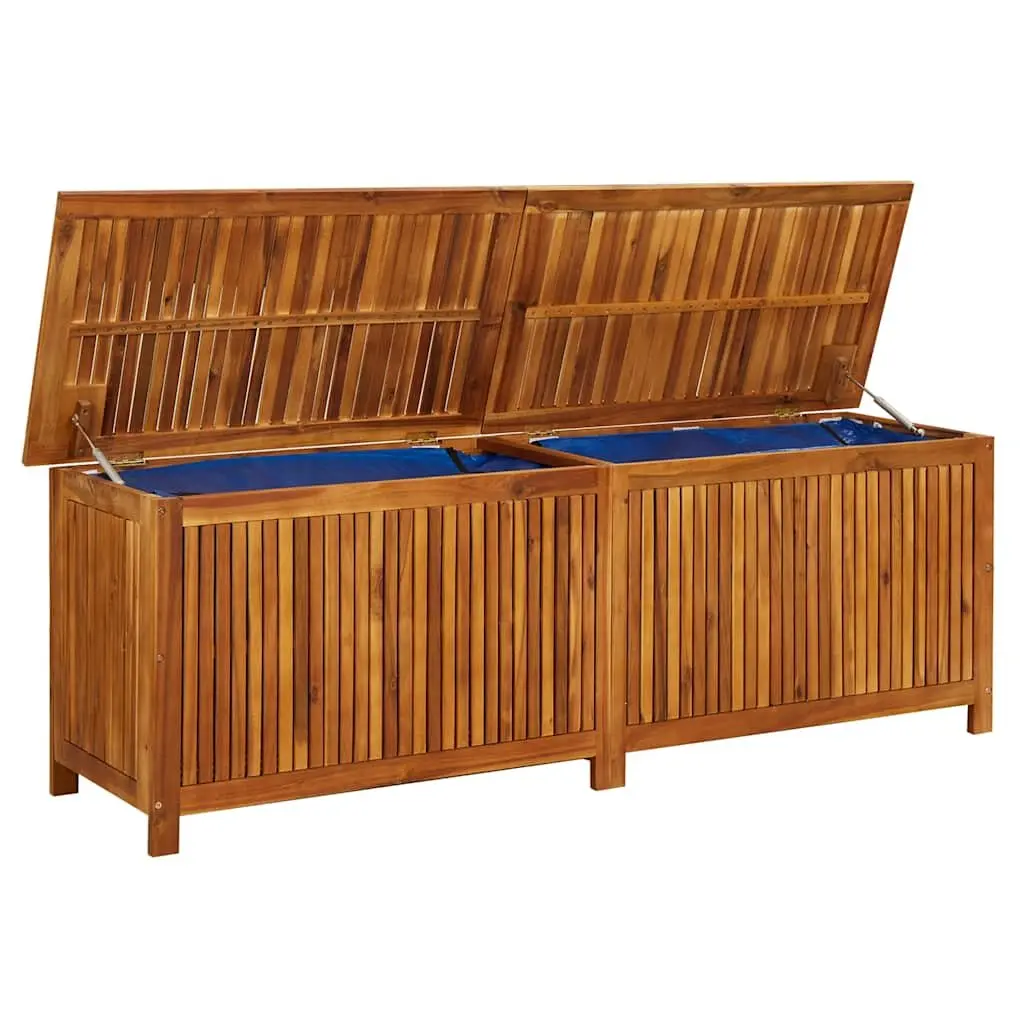 Solid Wood Garden Storage Box with Water-Resistant Bag