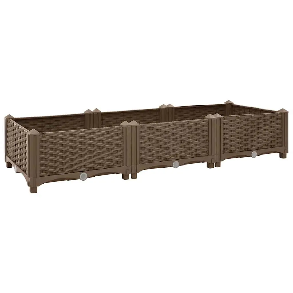 Raised Garden Bed Planter Box 120x40x23cm Brown