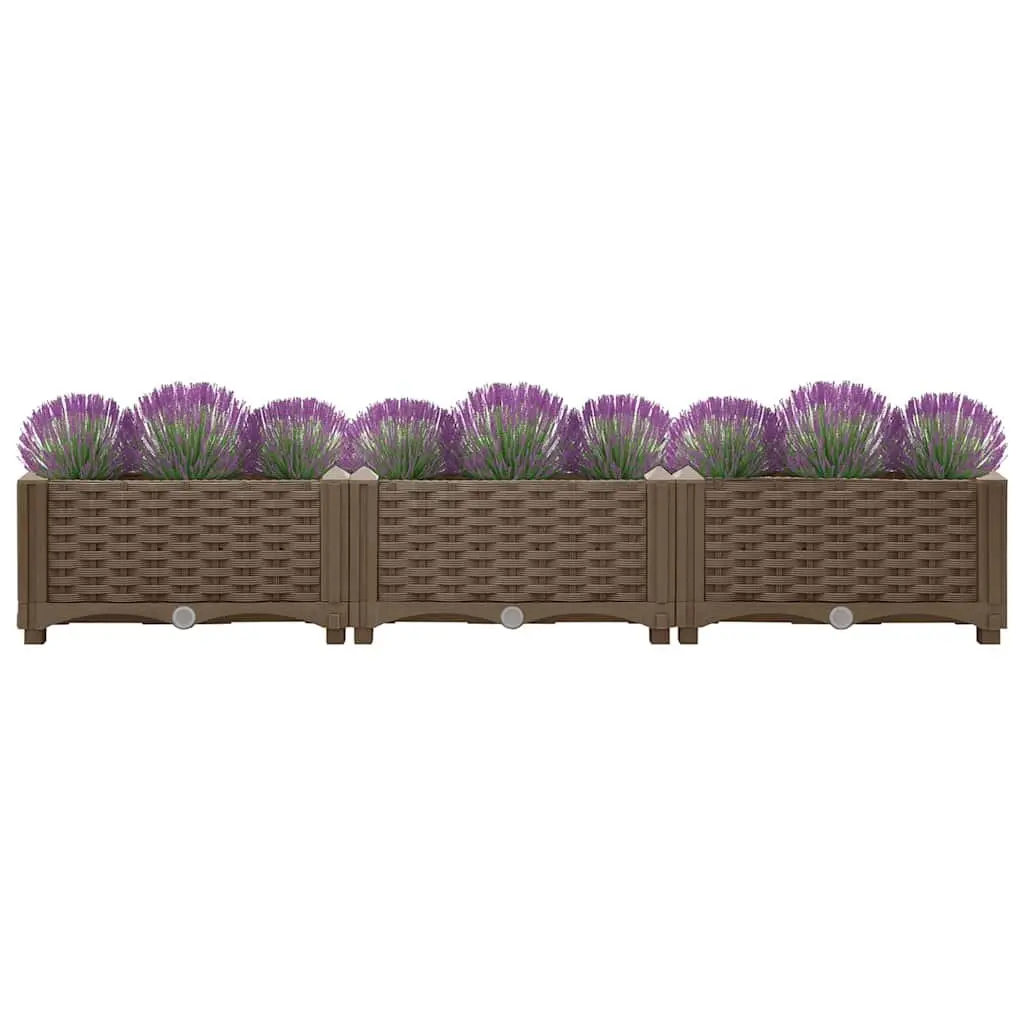 Raised Garden Bed Planter Box 120x40x23cm Brown