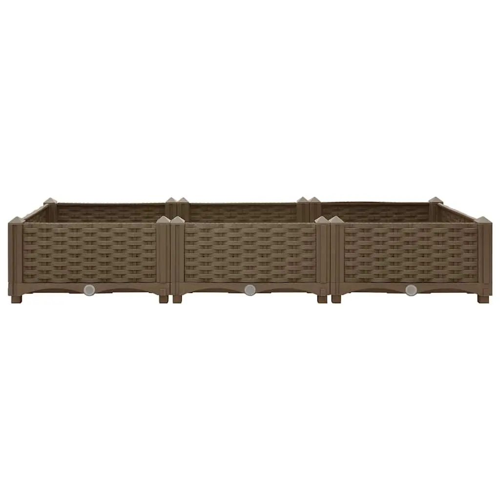 Raised Garden Bed Planter Box 120x40x23cm Brown